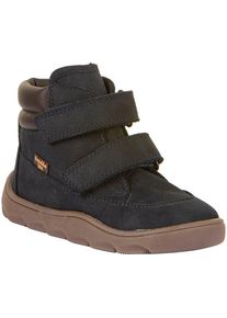 froddo Kinder Barfußschuh "ZERU TEX FURRY BAREFOOT", Gr. 23, blau, Veloursleder, casual, Schuhe, Klettstiefel, High Top Sneaker, Winterstiefel mit