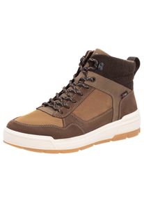 Herren Schnürboots, Rieker EVOLUTION, Gr. 41, braun, Nubukleder, Nubuklederimitat, Textil, sportlich, Schuhe, Winterboots, High-Top Sneaker,