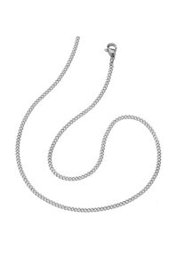 ZEEme Damen Collierkettchen "Edelstahl Panzerkette 2mm breit", 60cm, Edelstahl, L: 60cm, weiß, Edelstahl, B:2.0mm, Halsketten