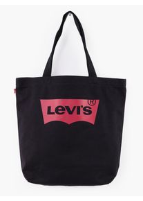 Levi's LEVI'S Damen Shopper, schwarz, Textil, Taschen, mit modischem Logo Druck Handtasche Damen Tasche Damen Henkeltasche
