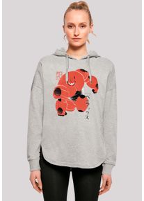 F4NT4STIC Damen Kapuzenpullover "Big Hero 6 Baymax Suite Pose", grau, casual, Gr. M, Obermaterial: 100% Baumwolle, Pullover, Premium Qualität