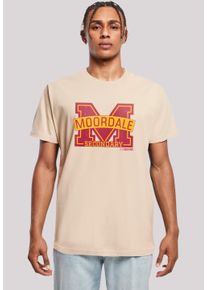 F4NT4STIC Herren T-Shirt "Sex Education Moordale Cracked M 2 Netflix", beige, casual, Gr. S, Obermaterial: 100% Baumwolle, Shirts, Premium Qualität