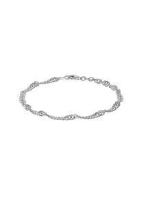 Vivance Damen Armband "925/- Sterling Silber weiss Singapurkette 19 cm", 19cm, Silber 925 (Sterlingsilber), weiß, Silber 925 (Sterlingsilber),