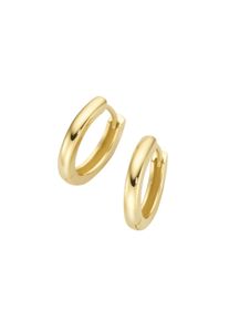 Luigi Merano Damen Paar Creolen "bombiert, Durchmesser ca. 12 mm, Gold 585", Gelbgold 585, gold, Gelbgold 585, Ohrringe