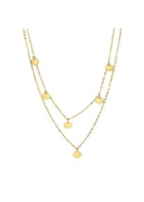 Vivance Damen Collierkettchen "925-Sterling Silber vergoldet", 42cm, Silber 925 (Sterlingsilber), L: 45cm, gelb, Silber 925 (Sterlingsilber),