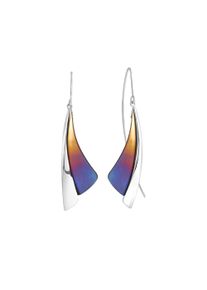 ZEEme Damen Paar Ohrstecker "Edelstahl mit Titan 61mm lang", weiß, Edelstahl, Ohrringe