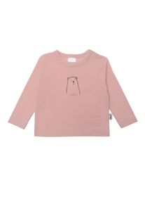 Liliput Jungen Langarmshirt "Bär", rosa, Gr. 62, bedruckt, 100% Baumwolle, Shirts, mit angenehmem Rundhalsausschnitt