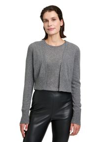 Betty Barclay Damen Strickjacke "Betty Barclay Kaschmir-Strickjacke mit Rippbündchen", grau, Basic, Gr. 40, Obermaterial: 100% Kaschmir.,