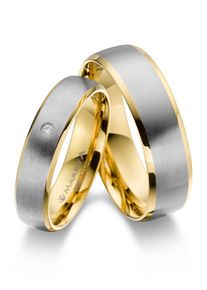 MARRYA Damen Partnerring "Edelstahl Ringe Trauringe Eheringe Partnerringe", 54, Edelstahl, silber, Edelstahl, Fingerringe