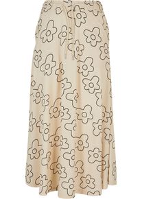 Urban Classics Damen Jerseyrock "Urban Classics Damen Ladies Viscose Midi Skirt", beige, Gr. L, 100% Viskose, Röcke