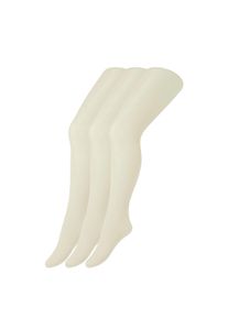 s.Oliver Kinder Strumpfhose "Strumpfhose 3er Pack", Gr. 122, weiß, 90% Polyamid 10% Elasthan, Strumpfhosen