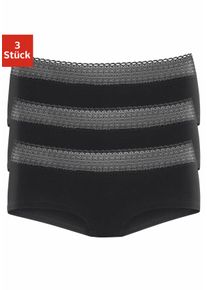 s.Oliver Damen Panty, Gr. 32, schwarz, Obermaterial: 95% Baumwolle, 5% Elasthan. Spitze: 86% Polyamid, 14% Elasthan, unifarben, Unterhosen, aus