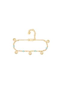 CAI CAÏ Damen Armband "925 Silber vergoldet Amazonit Plättchen", 15 + 4cm, Silber 925 (Sterlingsilber), gelb, Silber 925 (Sterlingsilber), Armbänder