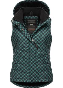 Ragwear Damen Steppweste "Hesty Print", blau, modisch, Gr. XXL, Obermaterial: 100% Polyester, Innenfutter: 100% Polyester, Wattierung: 100%