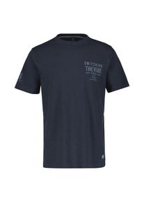 Lerros Herren T-Shirt "Lerros T-Shirt für Herren mit Brustprint", blau, Gr. S, 100% Baumwolle, Shirts