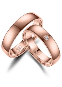 MARRYA Damen Partnerring "Titan Ringe Trauringe Eheringe Partnerringe", 66, Titan, rosa, Titan, Fingerringe