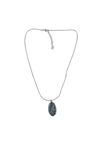 Steuer Damen Lange Kette "Halskette, silberfarben, mit Anhänger Libelle", 45 + 7cm, Metall, L: 52cm B: 18.0mm, blau, Metall, B:18.0mm, Halsketten