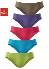 Petite Fleur Damen Bikinislip, Gr. 36, bunt, Piquu00e9, Obermaterial: 95% Baumwolle, 5% Elasthan, unifarben, Unterhosen, aus weicher Pikee-Qualität