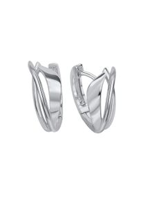 Vivance Damen Paar Creolen "925 Silber rhodiniert", ONE-SIZE, Silber 925 (Sterlingsilber), silber, Silber 925 (Sterlingsilber), Ohrringe