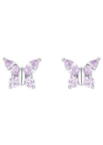 Amor Mädchen Paar Ohrstecker "Schmetterling, 2036525, 2036526, 2036528", mit Zirkonia, Silber 925 (Sterlingsilber), bunt, Silber 925