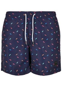 Urban Classics Herren Badeshorts "Urban Classics Herren Pattern Swim Shorts", bunt, Gr. M, 100% Polyester, Badehosen