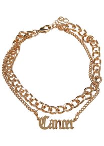 Urban Classics Damen Fußkette "Urban Classics Unisex Zodiac Golden Anklet", S/M, Edelstahl-Metall, gold, Edelstahl, Metall, Fußkettchen