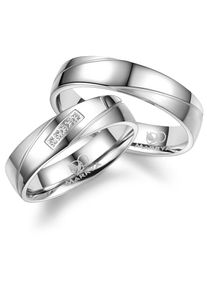 MARRYA Damen Partnerring "Silber Ringe Trauringe Eheringe Partnerringe", 48, Silber 925 (Sterlingsilber), silber, Silber 925 (Sterlingsilber),