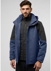 Jack Wolfskin Herren 3-in-1-Funktionsjacke "ROMBERG 3IN1 JKT M", blau, Gr. S, Hauptmaterial: 100% Polyester (recycled); Kontrast: 100% Polyester;