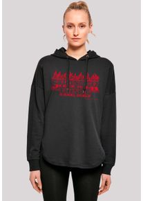 F4NT4STIC Damen Kapuzenpullover "Stranger Things Flames Netflix TV Series", schwarz, casual, Gr. M, Obermaterial: 100% Baumwolle, Pullover, Premium
