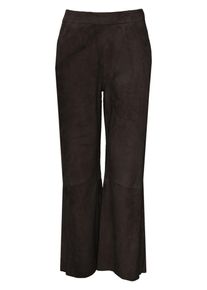 Maze Damen Lederhose "42021164", grau, Gr. L, Oberstoff 100% Ziegenvelour/ Innenfutter: 100% Baumwolle, Hosen