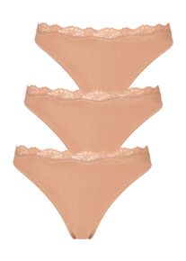 Lascana Damen String, Gr. 32, beige, Obermaterial: 95% Baumwolle, 5% Elasthan. Spitze: 87% Polyamid, 13% Elasthan, unifarben, Unterhosen, aus