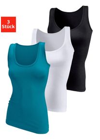 Vivance ACTIVE Damen Unterhemd, Gr. 36, grün, Single Jersey, Obermaterial: 95% Polyamid, 5% Elasthan (LYCRA), unifarben, basic,casual, Unterhemden,