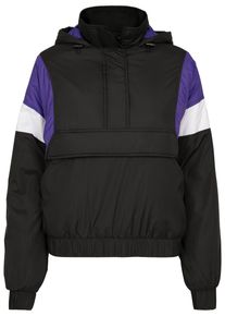 Urban Classics Damen Allwetterjacke "Urban Classics Damen Ladies 3-Tone Padded Pull Over Jacket", bunt, casual, Gr. S, mehrfarbig, 100% Polyamid,