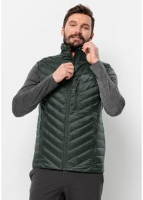 Jack Wolfskin Herren Daunenweste "PASSAMANI DOWN VEST M", grün, Gr. M, OBERSTOFF 100% POLYAMID FUTTER 100% POLYESTER 1. FÜLLUNG 90% GRAUE