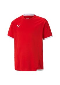 Puma Kinder Trainingstop "TEAMLIGA JERSEY JR", rot, sportlich, Gr. 176, unifarben, Interlock, Obermaterial: 100% Polyester, Tops