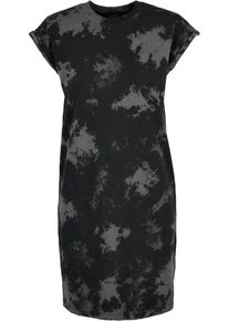 Urban Classics Damen Shirtkleid "Urban Classics Damen Ladies Bleached Dress", schwarz, Basic, Gr. M, Batikmuster, 100% Baumwolle, Kleider