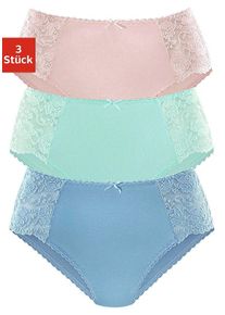 Petite Fleur Damen Hüftslip, Gr. 32, bunt, Jersey, Spitze, Obermaterial: 93% Baumwolle, 7% Elasthan. Spitze: 95% Polyamid, 5% Elasthan, unifarben,
