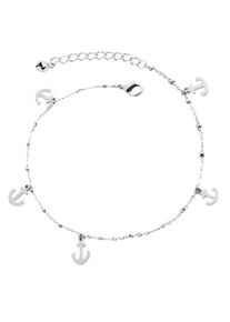 Adelia´s ADELIA ́S Damen Fußkette "Damen Fusskette / Fusskettchen Anker aus Edelstahl 27,5 cm", silber, Fußkettchen