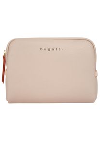 Bugatti Damen Kosmetiktasche "ELLA", beige, unifarben, leicht glänzend, Kunstfaser, Taschen