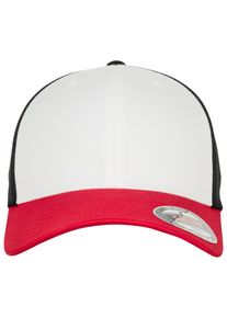 Flexfit Damen Flex Cap "Flexfit Unisex 3-Tone Flexfit", rot, casual, Gr. S, 63% Polyester, 34% Baumwolle, 3% Elasthan, Caps