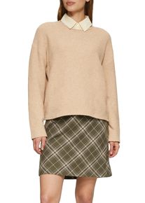 s.Oliver Damen Strickpullover, braun, casual, Gr. 40, unifarben, Strick, Bouclu00e9, Obermaterial: 66% Baumwolle, 32% Polyester, 2% Elasthan,