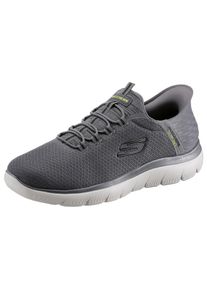 Skechers Herren Slip-On Sneaker "SUMMITS-HIGH RANGE", Gr. 41, grau, Textil, sportlich, Schuhe, Freizeitschuh mit Slip Ins-Fersenpart für einen