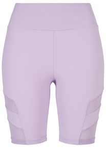 Urban Classics Damen Stoffhose "Urban Classics Damen Ladies High Waist Tech Mesh Cycle Shorts", lila, Gr. XL, unifarben, 80% Polyimid, 20% Elasthan,