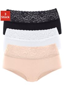 Vivance Damen Panty, Gr. 32, beige, Single Jersey, Obermaterial: 95% Baumwolle, 5% Elasthan. Spitze: 93% Polyamid, 7% Elasthan (LYCRA), unifarben,