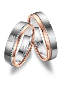 MARRYA Damen Partnerring "Titan Ringe Trauringe Eheringe Partnerringe", 60, Titan, rosa, Titan, Fingerringe