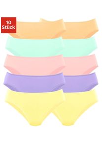 Petite Fleur Damen Bikinislip, Gr. 32, bunt, Single Jersey, Obermaterial: 95% Baumwolle, 5% Elasthan, unifarben, Unterhosen, aus elastischer Baumwolle