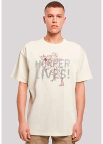 F4NT4STIC Herren T-Shirt "Stranger Things Hoppers Live", beige, casual, Gr. XS, Obermaterial: 100% Baumwolle, Shirts, Premium Qualität