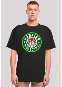 F4NT4STIC Herren T-Shirt "Stranger Things Hawkins Tiger Circle", schwarz, casual, Gr. 5XL, Obermaterial: 100% Baumwolle, Shirts, Premium Qualität