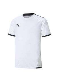 Puma Kinder Trainingstop "TEAMLIGA JERSEY JR", schwarz-weiß, sportlich, Gr. 128, unifarben, Interlock, Obermaterial: 100% Polyester, Tops