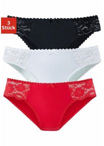 Petite Fleur Damen Jazz-Pants Slips, Gr. 32, rot, Jersey, Spitze, Obermaterial: 93% Baumwolle, 7% Elasthan. Spitze: 95% Polyamid, 5% Elasthan,